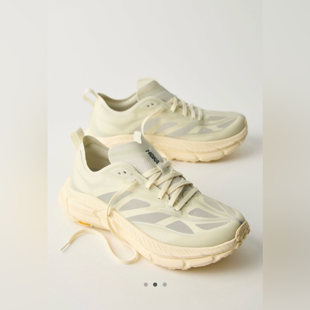 Hoka Women's Cream/White Lightweight Sneakers - Picture 2 of 6